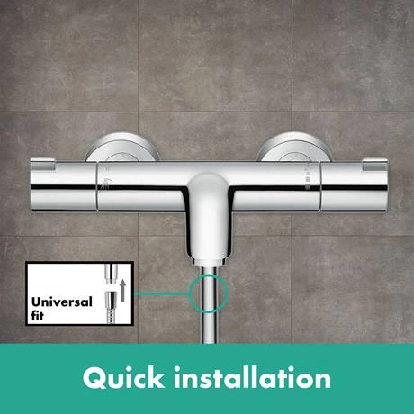 Hansgrohe Ecostat 1001 CL Thermostatic Exposed Bath Shower Mixer - 13201000 5 Hansgrohe Ecostat 1001 CL Thermostatic Exposed Bath Shower Mixer - 13201000 - Image 4
