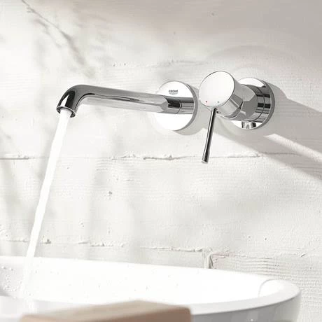 Grohe Essence Wall Mounted 2 Hole Basin Mixer L-Size - Chrome - 19967001 4 Grohe Essence Wall Mounted 2 Hole Basin Mixer L-Size - Chrome - 19967001 - Image 2