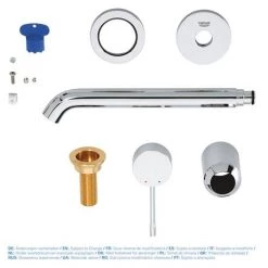 Grohe Essence Wall Mounted 2 Hole Basin Mixer L-Size - Chrome - 19967001 11 Grohe Essence Wall Mounted 2 Hole Basin Mixer L-Size - Chrome - 19967001 -Wall Mounted Taps Sales Store 19967001 D4 460