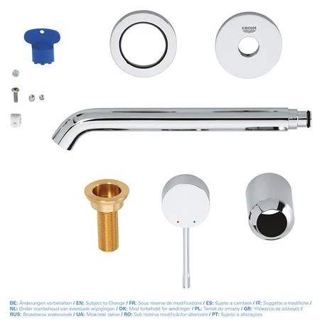 Grohe Essence Wall Mounted 2 Hole Basin Mixer L-Size - Chrome - 19967001 7 Grohe Essence Wall Mounted 2 Hole Basin Mixer L-Size - Chrome - 19967001 - Image 5