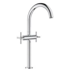 Grohe Atrio Crosshead XL-Size Mono Basin Mixer with Click Clack Waste - Chrome - 21044003