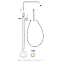 Grohe Essence Floor Mounted Bath Shower Mixer - Chrome - 23491001 9 Grohe Essence Floor Mounted Bath Shower Mixer - Chrome - 23491001 -Wall Mounted Taps Sales Store 23491001 D2 460