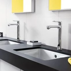 Hansgrohe Metris Single Lever Basin Mixer 200 with Pop-up Waste - 31183000 -Wall Mounted Taps Sales Store 31183000 D3 460