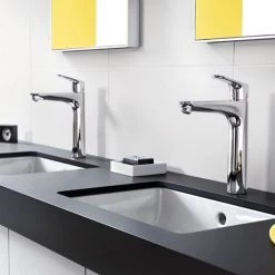 Hansgrohe Focus Single Lever Basin Mixer 190 with Pop-up Waste - 31608000 -Wall Mounted Taps Sales Store 31608000 D2 460