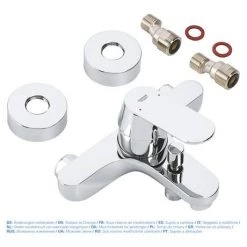 Grohe Eurosmart Cosmopolitan Wall Mounted Bath Shower Mixer - 32831000 7 Grohe Eurosmart Cosmopolitan Wall Mounted Bath Shower Mixer - 32831000 -Wall Mounted Taps Sales Store 32831000 D2 460