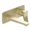 JTP Hix Brushed Brass Wall Mounted Single Lever Basin Mixer -Wall Mounted Taps Sales Store 33273BBR P