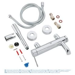 Grohe Essence Wall Mounted Bath Shower Mixer and Kit - 33628001 -Wall Mounted Taps Sales Store 33628001 D2 460