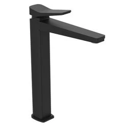 JTP Hix Matt Black Tall Single Lever Basin Mixer