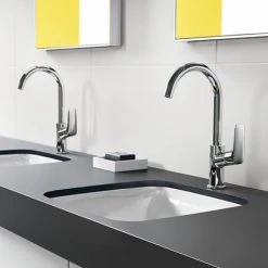 Hansgrohe Logis Single Lever Basin Mixer 210 with Swivel Spout and Pop-up Waste - 71130000 -Wall Mounted Taps Sales Store 71130000 D2 460