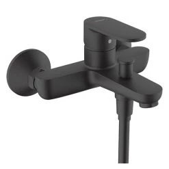 Hansgrohe Vernis Blend Exposed Single Lever Bath Shower Mixer - Matt Black - 71440670