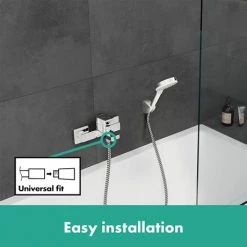 Hansgrohe Vernis Shape Exposed Single Lever Bath Shower Mixer - Chrome - 71450000 -Wall Mounted Taps Sales Store 71450000 ai2 460