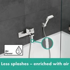 Hansgrohe Vernis Shape Exposed Single Lever Bath Shower Mixer - Chrome - 71450000 -Wall Mounted Taps Sales Store 71450000 ai3 460