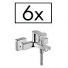 Hansgrohe Pack of 6 Vernis Shape Exposed Single Lever Bath Shower Mixer - 71457000 -Wall Mounted Taps Sales Store 71457000 P