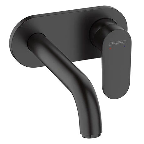 Hansgrohe Vernis Blend Wall Mounted Single Lever Basin Mixer - Matt Black - 71576670 3 Hansgrohe Vernis Blend Wall Mounted Single Lever Basin Mixer - Matt Black - 71576670