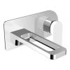 JTP Axel Chrome Wall Mounted Single Lever Basin Mixer with Matt White Handle -Wall Mounted Taps Sales Store 74273MWH P