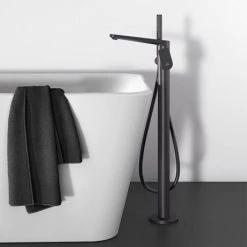Ideal Standard Silk Black Tonic II Freestanding Bath Shower Mixer -Wall Mounted Taps Sales Store A6347XG D2 460