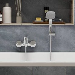 Ideal Standard Tesi Single Lever Exposed Bath Shower Mixer - A6583AA -Wall Mounted Taps Sales Store A6583AA D2 460