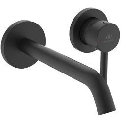 Ideal Standard Silk Black Ceraline Wall Mounted Basin Mixer