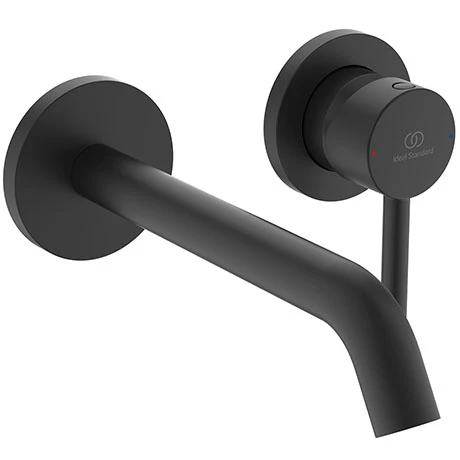 Ideal Standard Silk Black Ceraline Wall Mounted Basin Mixer 3 Ideal Standard Silk Black Ceraline Wall Mounted Basin Mixer