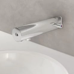 Armitage Shanks Sensorflow E Touchless Panel Mounted Basin Mixer with Temperature Control (Mains) - A7555AA
