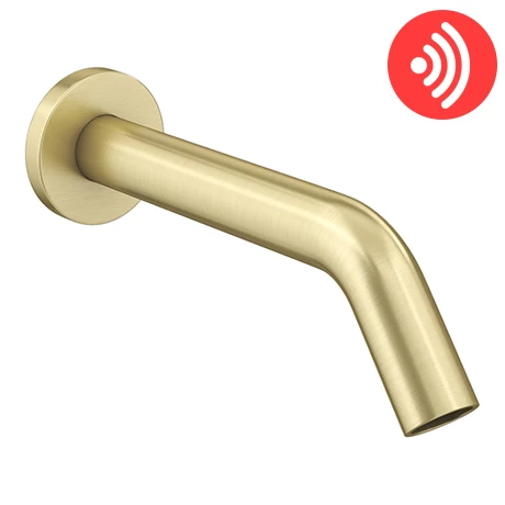 Arezzo Brushed Brass Infrared Sensor Wall Mounted Mixer Tap 3 Arezzo Brushed Brass Infrared Sensor Wall Mounted Mixer Tap