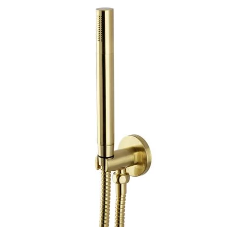 Arezzo Brushed Brass Round Concealed Manual Valve with Bath Spout + Shower Handset 6 Arezzo Brushed Brass Round Concealed Manual Valve with Bath Spout + Shower Handset - Image 4