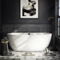 Arezzo Matt Black Freestanding Bath Tap with Shower Mixer 9 Arezzo Matt Black Freestanding Bath Tap with Shower Mixer -Wall Mounted Taps Sales Store AZFSBLK d3 460