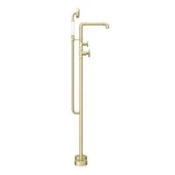 Arezzo Brushed Brass Industrial Style Freestanding Bath Shower Mixer Tap 10 Arezzo Brushed Brass Industrial Style Freestanding Bath Shower Mixer Tap -Wall Mounted Taps Sales Store AZISBB05 n d3 460