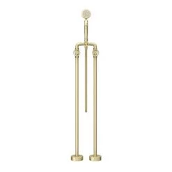 Arezzo Brushed Brass Industrial Style Freestanding Bath Shower Mixer Tap 11 Arezzo Brushed Brass Industrial Style Freestanding Bath Shower Mixer Tap -Wall Mounted Taps Sales Store AZISBB05 n d4 460