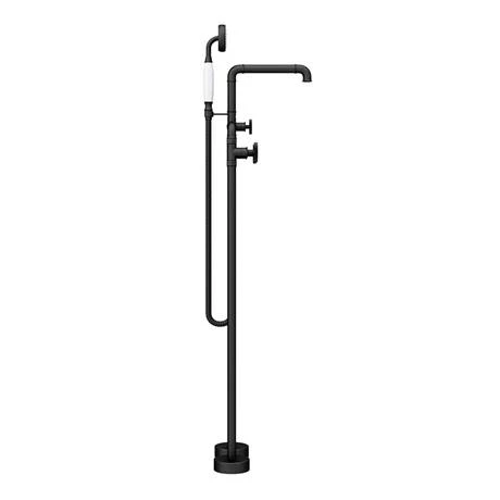 Arezzo Matt Black Industrial Style Freestanding Bath Shower Mixer Tap 6 Arezzo Matt Black Industrial Style Freestanding Bath Shower Mixer Tap - Image 4