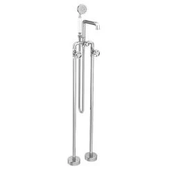 Arezzo Chrome Industrial Style Freestanding Bath Shower Mixer Tap -Wall Mounted Taps Sales Store AZISCH05 n d2 460