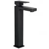 Arezzo Square Matt Black High Rise Mono Basin Mixer Tap
