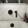 Arezzo Matt Black Round Concealed Manual Valve + Bath Spout 1 Arezzo Matt Black Round Concealed Manual Valve + Bath Spout -Wall Mounted Taps Sales Store AZMBWBF p
