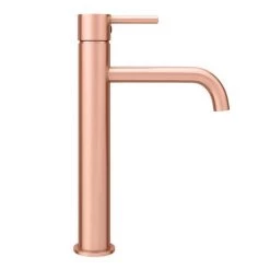 Arezzo Round Rose Gold High Rise Mono Basin Mixer Tap -Wall Mounted Taps Sales Store AZRGHRT D5 460
