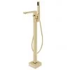 Arezzo Square Brushed Brass Floor Mounted Free-standing Bath Shower Mixer 1 Arezzo Square Brushed Brass Floor Mounted Free-standing Bath Shower Mixer -Wall Mounted Taps Sales Store AZSQFSBB l 670