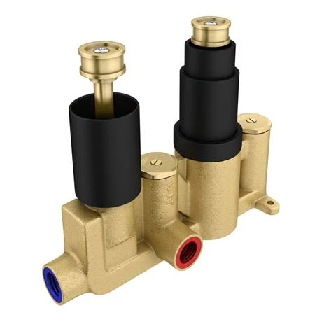 Arezzo Matt Black Wall Mounted Slimline Waterfall Bath Filler + Concealed Thermostatic Valve 5 Arezzo Matt Black Wall Mounted Slimline Waterfall Bath Filler + Concealed Thermostatic Valve - Image 3