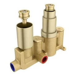 Arezzo Brushed Brass Wall Mounted Slimline Waterfall Bath Filler + Concealed Thermostatic Valve 13 Arezzo Brushed Brass Wall Mounted Slimline Waterfall Bath Filler + Concealed Thermostatic Valve -Wall Mounted Taps Sales Store AZWF05BB n d2 460