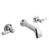 Bayswater White Lever Domed Collar 3 Tap Hole Wall Mounted Bath Filler -Wall Mounted Taps Sales Store BAYT309 P