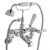 Bayswater White Lever Domed Collar Wall Mounted Bath Shower Mixer -Wall Mounted Taps Sales Store BAYT310 P