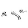 Bayswater White Lever 3 Tap Hole Wall Mounted Bath Filler -Wall Mounted Taps Sales Store BAYT409 P