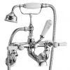 Bayswater White Lever Wall Mounted Bath Shower Mixer -Wall Mounted Taps Sales Store BAYT410 PN