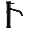 BagnoDesign M-Line Matt Black Tall Basin Mixer with Pop-up Waste