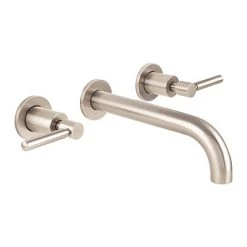 BagnoDesign M-Line Brushed Nickel Wall Mounted 3-Hole Basin Mixer