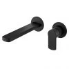 BagnoDesign Teatro Matt Black Wall Mounted 2-Hole Basin Mixer -Wall Mounted Taps Sales Store BDM TEA 315 MB P