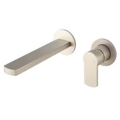 BagnoDesign Teatro Brushed Nickel Wall Mounted 2-Hole Basin Mixer