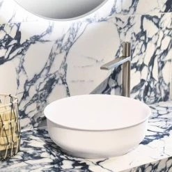 BagnoDesign Toko Brushed Nickel Tall Basin Mixer -Wall Mounted Taps Sales Store BDM TOK 302S NB D3 460