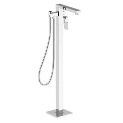 BagnoDesign Zephyr Chrome Freestanding Bath Shower Mixer (Excluding Handset)