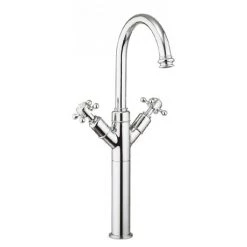 Crosswater - Belgravia Crosshead Tall Monobloc Basin Mixer Tap - Chrome - BL118DNC