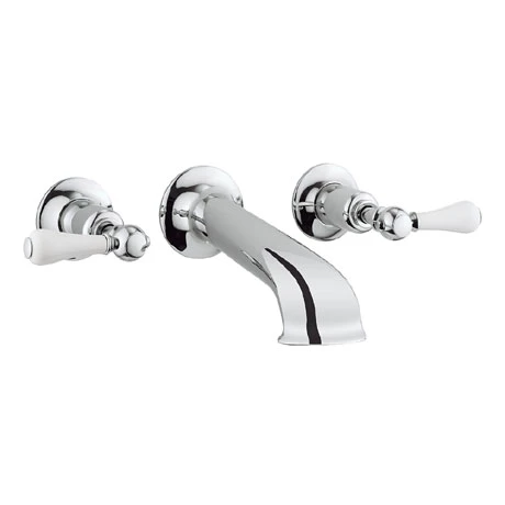 Crosswater - Belgravia Lever Wall Mounted Bath Spout with Stop Taps 3 Crosswater - Belgravia Lever Wall Mounted Bath Spout with Stop Taps