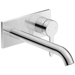 Duravit C.1 Wall Mounted Long Spout Single Lever Basin Mixer - Chrome - C11070004010